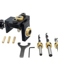 Precision Woodwork Hole Punching Locator Tool Set For Furniture Building And Diy Pros. Includes durable black marking gauge with drill bits.