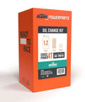 Oil Change Kit 10W50 For Motorcycles 1.2L Ready To Race Bundle box with OEM filter and crush washer visible