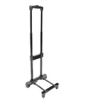 Tough Built Folding Hand Truck From Heavy Iron With Detachable Cart Setup Extra Omnidirectional Wheels And Large Rear Wheels Rolls Smooth With 110 Pound Capacity For Your HVAC And Electrical Toolkits., folded black metal hand truck with extended handle and base platform
