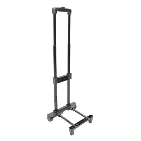 Tough Built Folding Hand Truck From Heavy Iron With Detachable Cart Setup Extra Omnidirectional Wheels And Large Rear Wheels Rolls Smooth With 110 Pound Capacity For Your HVAC And Electrical Toolkits., folded black metal hand truck with extended handle and base platform