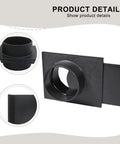Sturdy Abs Dust Collection Hose Connector With Three-Way Valve 100mm For Shop Vac And Ventilation Needs High Flow Adapter Accessory Black showing detail of the connectors.