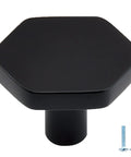 25 Pack Dope Matte Black Hexagon Cabinet Knobs For Dresser Drawers And Kitchen Cabinets One And A Quarter Inch Diameter Zinc Construction Rust Resistant Hardware For Bathroom Closet Remodel Easy Upgrades shown with screws.