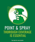 Graphic of hand spraying Neem Oil Spray For Gardening Ready To Use Insect And Fungus Control 24 Ounce Bottle with spray pattern