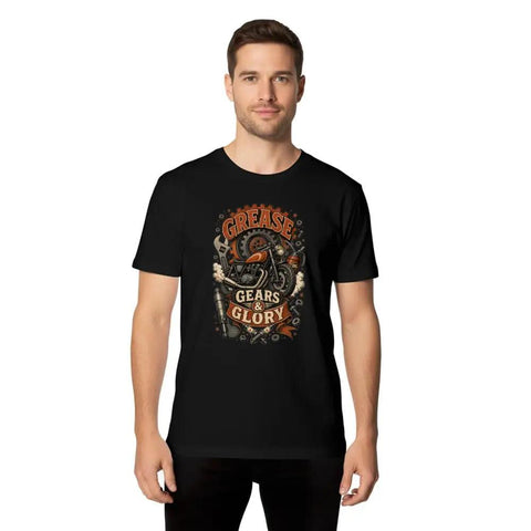 Super Soft Vintage Mechanical Engineer Tee For The Garage Gear Head Who Loves Gears Grit And Workbench Vibes, worn by man.