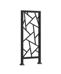 Badass Black Wrought Iron Balustrade Kit Featuring Five Sleek Panels For Indoor Outdoor Deck Railing Systems built like a tank with geometric design