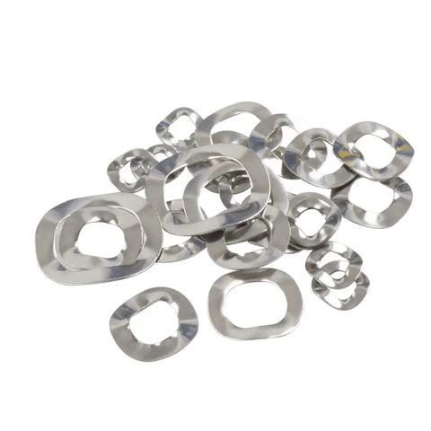 295 Pcs 304 Stainless Steel Spring Wave Washer Set With 7 Sizes M3 M4 M5 M6 M8 M10 M12 For Automotive Home Improvement Machinery And DIY Projects Heavy Duty Fasteners And Gaskets