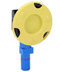 3 Inch Hand Pump Suction Cup Vacuum Tool For Dent Repair And Furniture Decoration, Heavy Duty Abs With Rubber Cup For Flat And Curved Surfaces, Strong Vacuum, Secure Attachment, Durable Grip And Longlasting Performance. Yellow ABS hand pump suction cup with blue handle