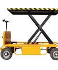 Heavy Duty Hydraulic Lift Platform With Smooth One Press Raising Thickened Steel Frame And Zero Hassle Four Wheel Maneuvering side view