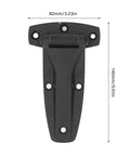 Soft Close Tee Hinge Replacement For Toolbox Car Door And Cabinet Zinc Alloy T Strap Hinge Black with 82mm x 140mm dimensions