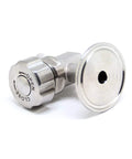 QiiMii 1.5'' SS304 stainless beer sampling valve with clamp end, 2-pack, side view