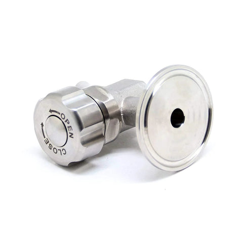 QiiMii 1.5'' SS304 stainless beer sampling valve with clamp end, 2-pack, side view