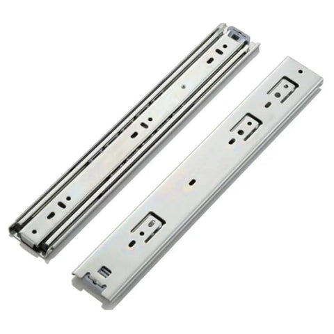 Heavy Duty Full Extension Drawer Slides 400mm 1 Pair Side Mount Ball Bearing Rails 3 Fold Industrial Track Glides For Furniture Galvanized Steel