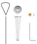 Components of 2 Pack Gate Latch Cable Kit With Black Springs Adjustable Door Latch Opener For Metal Or Wooden Fences And Garden Gates