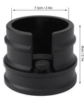 Heavy Duty Aluminum Coffee Portafilter Holder And Tamper Station Stand for 51Mm 53Mm 58Mm Espresso Machines, black holder showing dimensions.