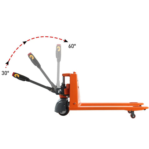 Electric Pallet Jack Truck With 3300 Lb Capacity Beefy Motorized Lift For Indoor Storage And Material Handling 48 By 27 Inch Forks