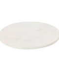 Top Shelf Smooth Spin White Marble Lazy Susan 14 Inch Rolling Turntable For Kitchen Counters And Game Nights view of the smooth surface.