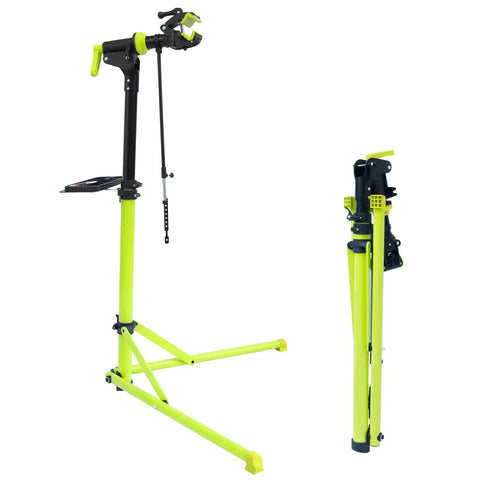 Foldable Bike Repair Stand Portable Bicycle Stand for Road and Mountain Bikes Up to 132 Lbs With Adjustable Height and Tightening Clamp