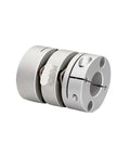 Built Tough Flexible Double Disc Shaft Coupler Designed For 32 Millimeter Bore Installations lightweight aluminum with stainless steel flex plates.