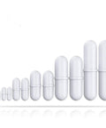 White PTFE Magnetic Stir Bar Set For Magnetic Stirrer And Mixer Octagon Spinbar Teflon Stirring Bar 12 Piece Kit Pro Grade Lab Gear