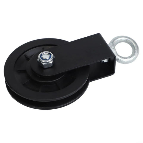 Hard Nylon 88Mm Cable Pulley Wheel for Gym Pulley Systems with Smooth Bearings, home gym setup, black color, close-up view