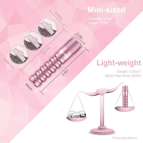 Compact Keychain Flashlight With 120 Lumen Output, 36 Hour Runtime, IPX8 Waterproof, AAA Battery Powered EDC Light, Pocket Sized Rugged Aluminum Build for Everyday Carry