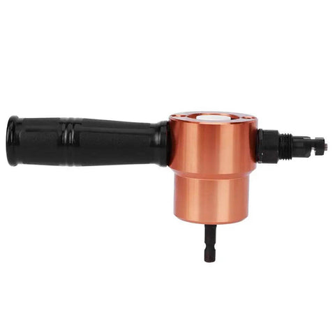 Double Head Sheet Metal Nibbler Cutter For Auto Body Repair with ergonomic handle, copper color, side view