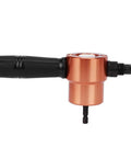 Heavy Duty Electric Nibbler Tool For Thin Metal Sheets, Steel, And Aluminum showcasing dual head design and ergonomic grip.