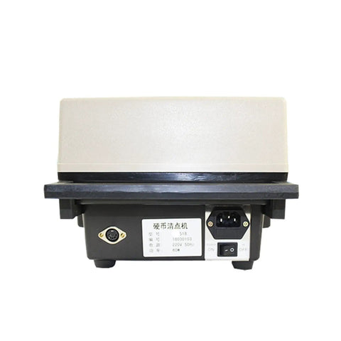 Heavy Duty Electronic Coin Counter And Automatic Sorter Wrapper Machine For Multi Country Currency, HS-518 back view.