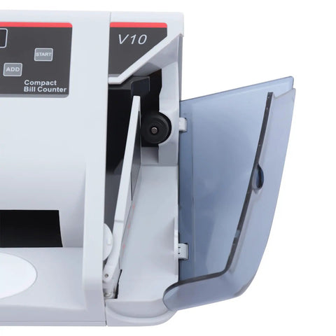 Fast Money Counter With LCD Display And Counterfeit Detection showing open bill feeder and interior components