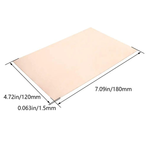 5 Piece Single Sided Copper Clad Laminate FR4 PCB Boards 180 By 120 By 1.5 Millimeter Ideal For DIY Prototyping, Circuit Design