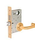 ML2030 LWA 612 Privacy Mortise Lock Set with Deadbolt featuring slick satin bronze lever handle and privacy latch.