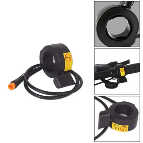 Thumb Throttle For Electric Ebikes And Scooters 3 Pin Waterproof Right Side Handlebar Accelerator With Finger Control