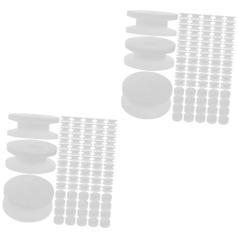 Mini Plastic Pulley Kit For Motors And Models, 200 Pcs Belt Pulleys with 2mm Hole displayed in a grid layout