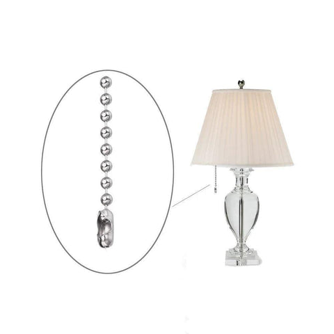 Stainless Steel Bead Pull Chain Extension 15 Feet With 3.2mm Diameter Size 6 Rustproof And Strong Pulling Force Over 40 Lbs for Lamps