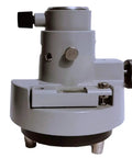 Side view of Laser Plummet Tribrach Adapter For Surveying And Leveling With 3 Prong Forced Centering, optical plummet, mounted on base.