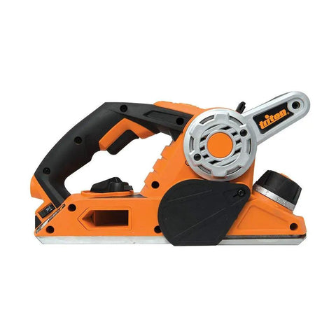 Side view of Beast 750W 2 in 1 Electric Wood Planer And Sander With 17 Position Depth Control 45000 Cuts Per Minute shown in orange.