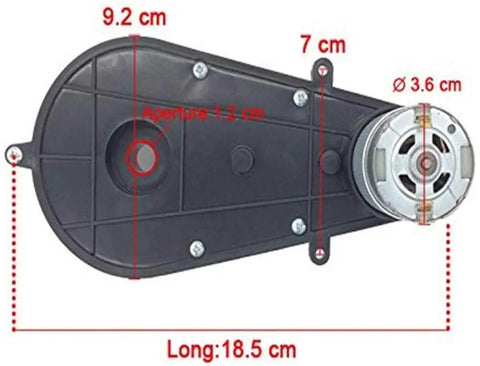 High Torque 24V Gearbox And 24V DC Motor For Kids Ride On Cars And SUVs High Speed RS550 Compatible Durable Toy Car Motor Assembly