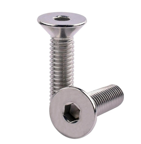Stainless Steel 1/4-20 Flat Head Socket Cap Screws, 1-Inch Length, Full Thread, 304 18-8 Alloy, Hex Socket Drive 5/32, Pack Of 20