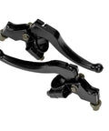 Beefy 7/8 Inch 22mm Universal Clutch And Brake Lever Perch for Honda CRF and Pit Bikes, black metal levers side view