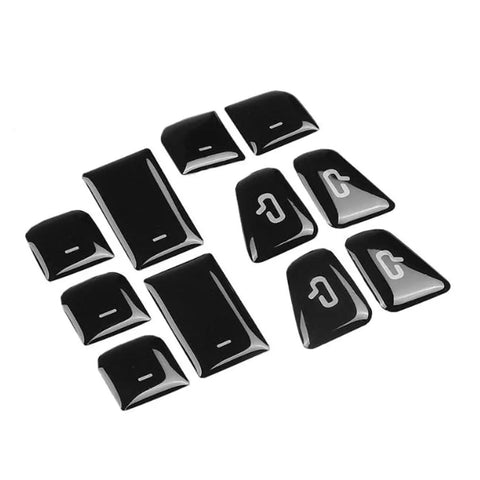 Clean 11 Piece Interior Window Switch Covers And Door Control Button Trim Kit For Tesla Model 3 And Model Y 2017 To 2023, black plastic pieces