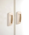 4 Pcs Self Stick Instant Cabinet Drawer Handles Adhesive No Drill Mounting on white cabinet doors