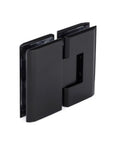 Concerto Heavy-Duty 180 Degree Glass-To-Glass Door Hinge for 3/8 to 1/2 Inch Glass, Matte Black, self-closing hinge image