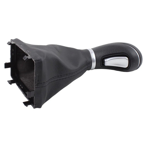 Gear Shift Lever Knob With Boot for Hyundai Sonata YF I45 2011 2015 Azera HG Granger 2012 2017, black leather close-up