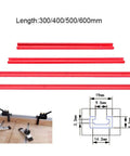 Aluminum Alloy T Track Miter Jig For Woodworking Router Table 300mm Red Precision Cutting Guide External Size 19x9.5mm Pro Grade