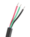 Close-up of three exposed wires from G1 4 Pressure Transducer Sensor for Oil Gas Water Air Monitoring