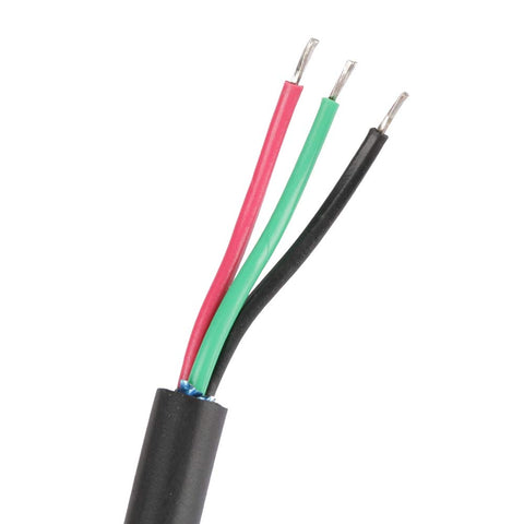 Close-up of three exposed wires from G1 4 Pressure Transducer Sensor for Oil Gas Water Air Monitoring