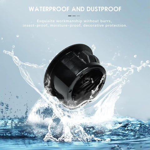 50 Pack Black Plastic Hole Plugs Half Inch 13 Mm Flush Type Snap In Locking Tube Plugs Waterproof