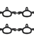 Rubber Spur Straps Tie Down Set, 4 Pcs, shown laid out, durable rubber material for securing spurs during horse riding.