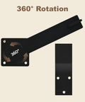 6 Inch Barn Door Flip Latch For Fence Gate Hardware And Shed Doors 360 Degree Rotating Lock Matte Black Finish shown in 360° rotation.