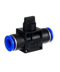 Pro Grade 6mm Push To Connect Pneumatic Fittings Kit hand valve from ultimate 10 pack for air tubing systems.